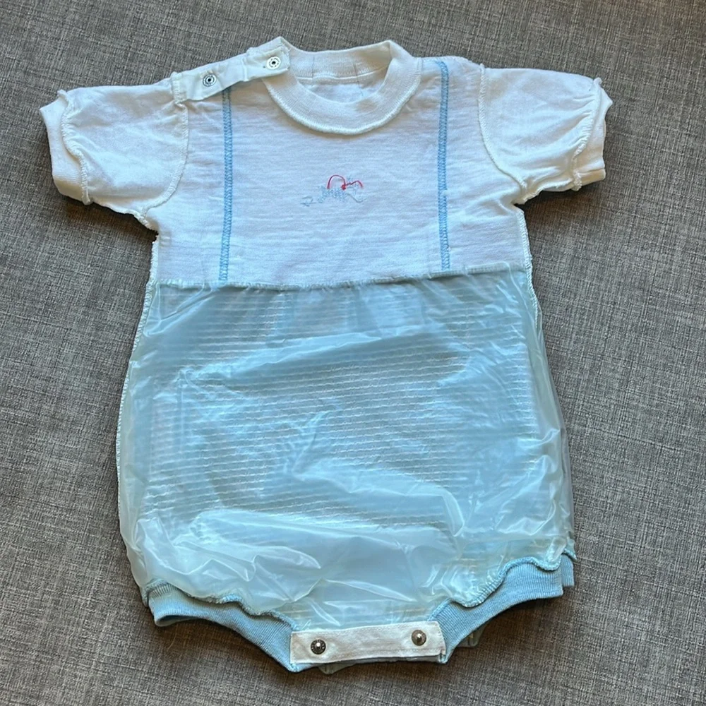 Health-Tex Vintage Baby Romper Blue